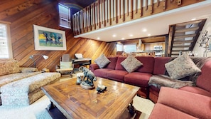 Indoors, Hardwood, Furniture, Living Room, Stained Wood