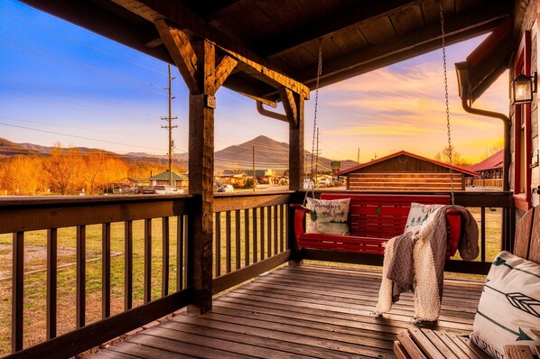 Enjoy a fresh hot cup of coffee while soaking in the amazing majestic scenery the great smoky mountains has to offer. One of the best views of the valley right off the front porch!
