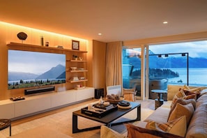 Open-Plan Living with Stunning Alpine Views
The open-plan living room invites you to soak in the serene views of Queenstown's alpine landscape, creating the perfect retreat after a day on the slopes or biking trails.