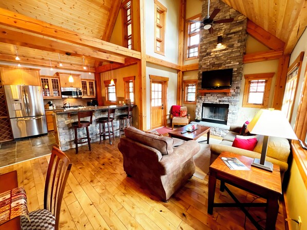 Open plan, so no one misses out on the action.