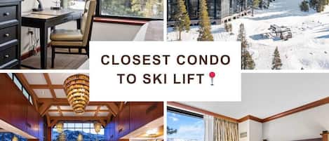 "Very clean studio. The pool, restaurants and shops were great. Quick shuttle ride to ski area, and you can take the resort chair over to Red Dog." - Annie, March 2025