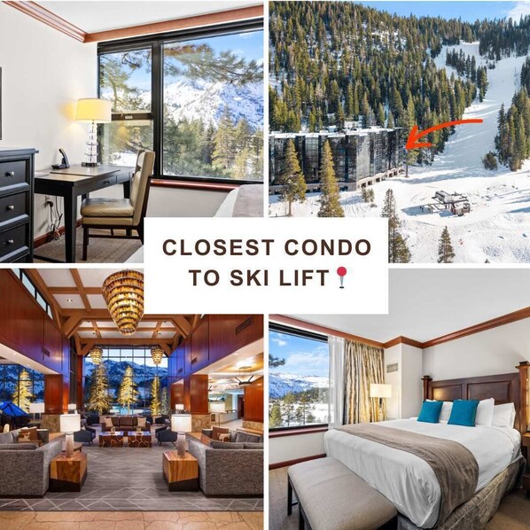 "Very clean studio. The pool, restaurants and shops were great. Quick shuttle ride to ski area, and you can take the resort chair over to Red Dog." - Annie, March 2025