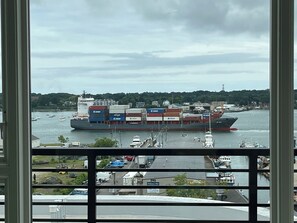 The ever changing scene in the harbor is majical.