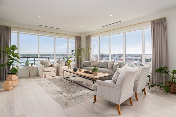 TOP FLOOR corner PENTHOUSE at Hobson's Landing.  Downtown Portland, ME.