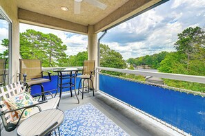 Private Balcony | Dining & Seating Area | Lake Views