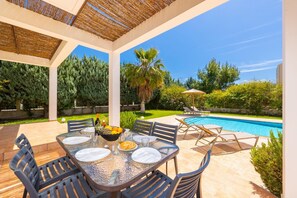Sheltered terrace area