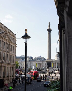 View of Nelson’s Column & Trafalgar Square from bedroom windows 