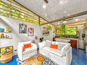 Conversation area, equipped with everything needed to keep you cool and calm
