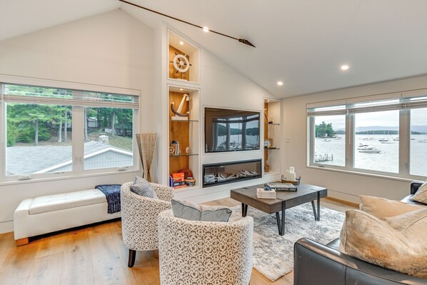 Gilford Vacation Rental | 2BR | 1BA | Stairs Required to Enter | 720 Sq Ft