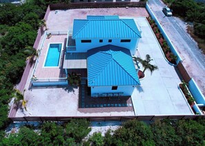 A bird's eye view of the property
