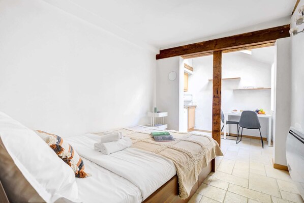 The open-plan living and dining area