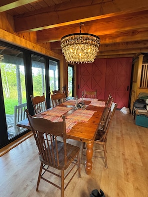 Dining table, French Doors .