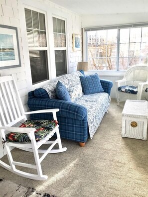 The front porch is ideal for the afternoon nap or people watching