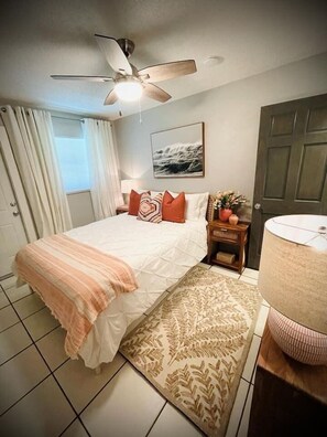 Left bedroom has an emergency exit to alley way if needed. 