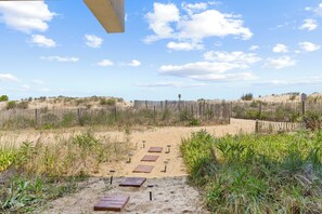 Beach access right off your Oceanfront Porch!