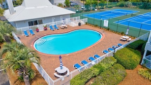Beautiful Main Pool and Pickleball Courts