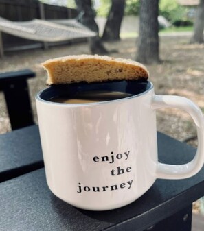 Coffee on front porch