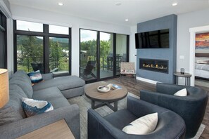 Recently updated living room with plenty of seating for the whole family to enjoy.