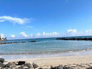 Two nearby beaches within walking distance.