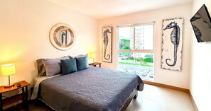 Enjoy a comfortable queen bed in the master.
