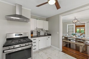 Modern stainless steel appliances