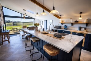 The kitchen offers a a great communal space