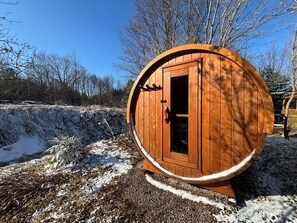 Enjoy a relaxing detoxing sauna after a long day of hiking. 