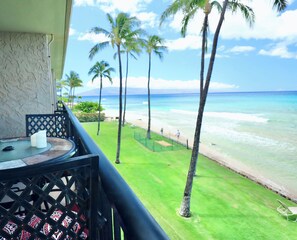 Southern Coastal Beach View from Patio Table