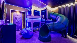 Star Wars themed Bedroom with fun slide and smart TV