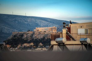 Acropolis View from the balcony of the penthouse