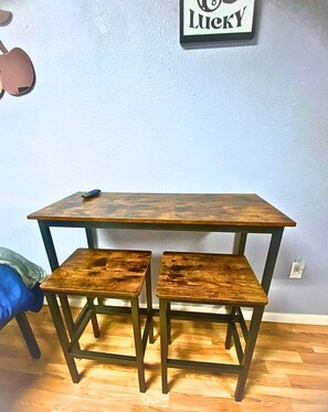 Cute kitchen table with stools