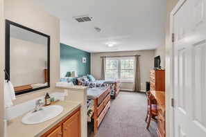 Indoors, Sink, Bed, Furniture, Sink Faucet