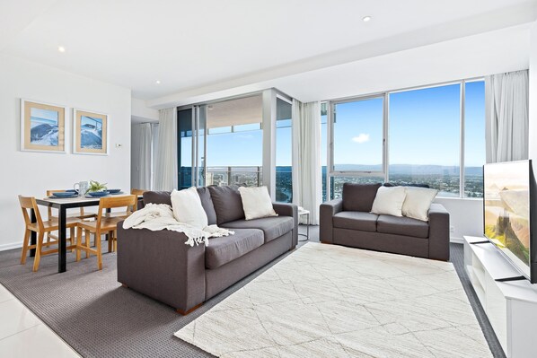 Cozy living area for the guests to relax 