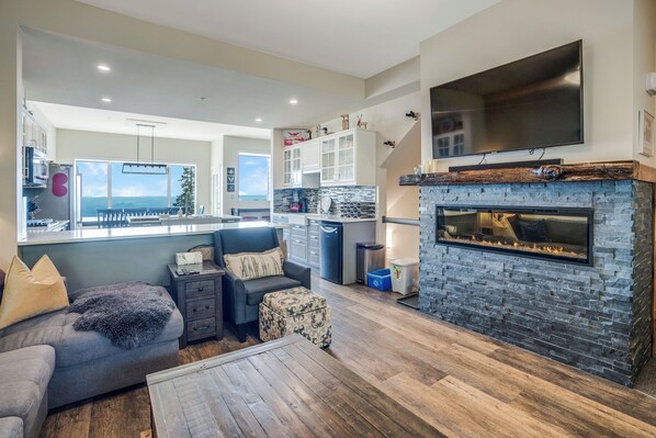 Features a fireplace.