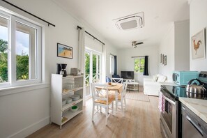 Kitchen and Living area.