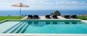 The Beautiful Private Heated Swimming Pool Of Villa Adagio By Ourmadeira Showing The Breathtaking Views Of The Sea