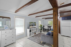 3. Entering the property first view. Living room, SMART TV, Kitchen, dining room for 4 people