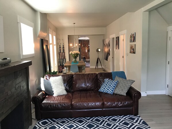 Family room with TV