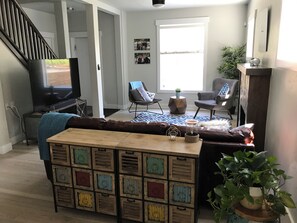 Family room with TV