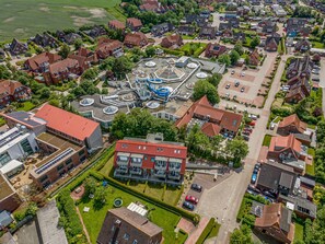 Außenansicht - Luftbildaufnahme des Ferienwohnhauses / Appartmenthaus Residenz an der Nordseetherme