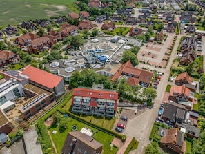 Außenansicht - Luftbildaufnahme des Ferienwohnhauses / Appartmenthaus Residenz an der Nordseetherme