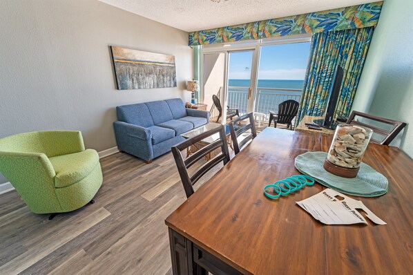 Large Living Area with Views of the Ocean, Beautifully Decorated