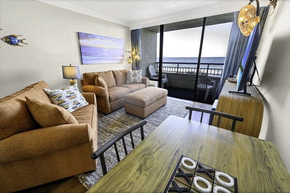 Large Living Area with Views of the Ocean, Beautifully Decorated