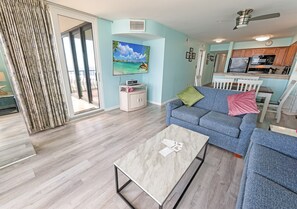 Large Living Area with Views of the Ocean, Beautifully Decorated