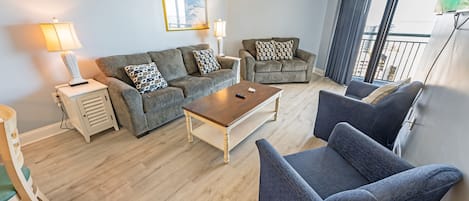 Large Living Area with Views of the Ocean, Beautifully Decorated
