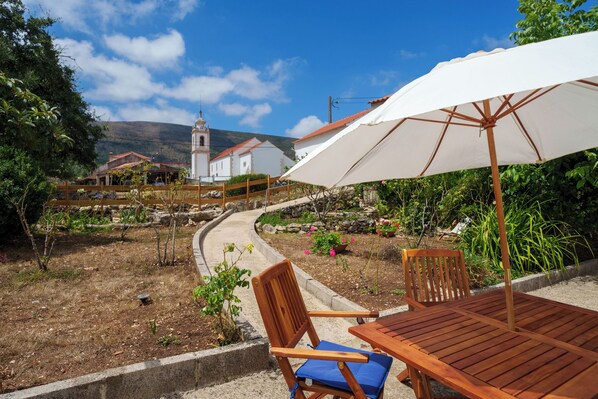 Patio with a view of the mountains!
