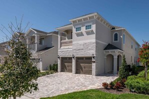 Front of the house with parking available