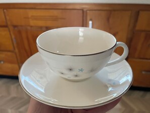 Our vintage fine bone china is part of an old family secret. 

Tea is served!