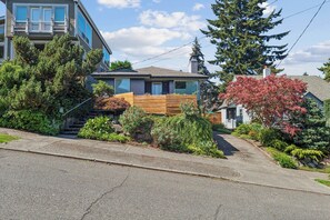 The exterior of the home. You will have the entire lower level.