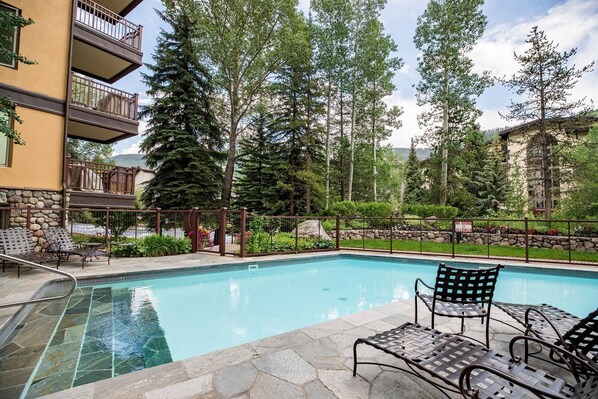 Enjoy the heated pool at Village Center; perfect for year-round swimming and relaxation!